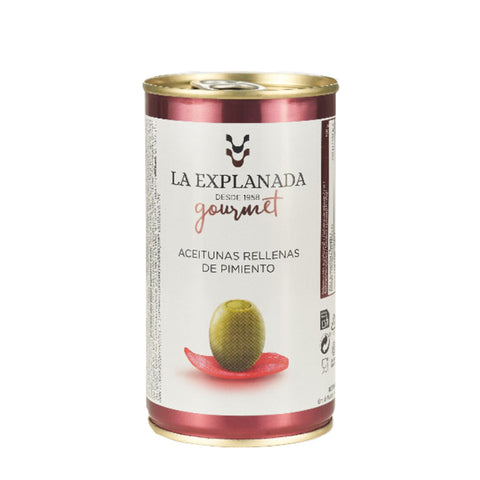 La Explanada Red Pepper Stuffed Manzanilla Olives 350gr