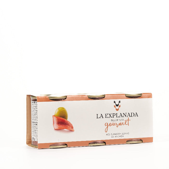 La Explanada Anchovy Stuffed Olives Minibar Pack-3x 120gr