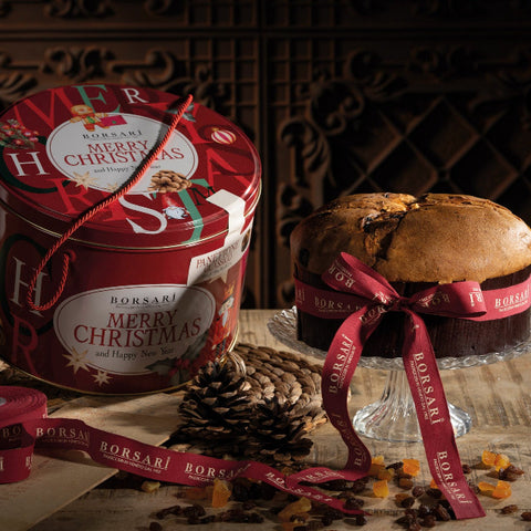 Borsari Panettone Christmas Decor Tin 1kg.