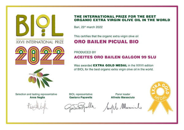 Oro Bailén Picual BIO (Organic) Extra Virgin Olive Oil 500ml