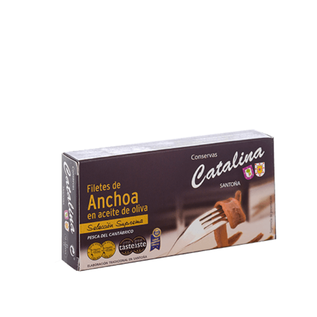 Conservas Catalina Cantabrian Anchovy Fillets in Olive Oil 45gr