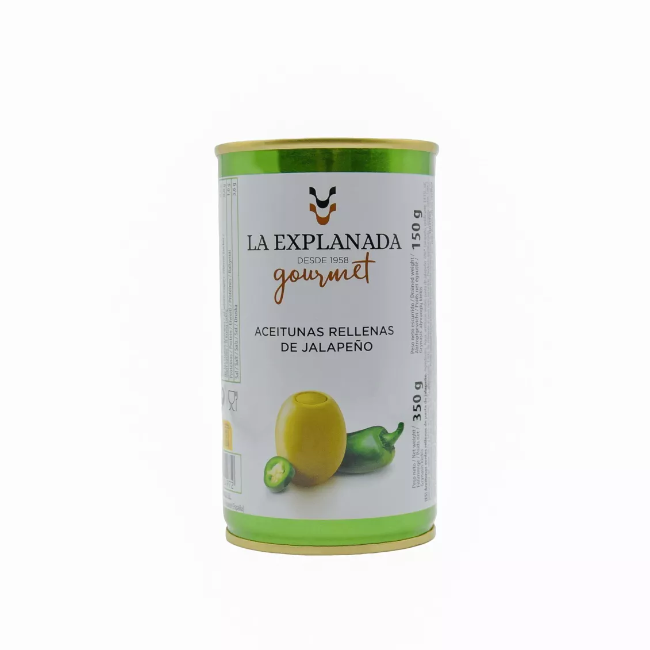 La Explanada Jalapeño Pepper Stuffed Manzanilla Olives 350gr