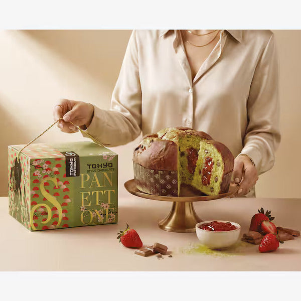 Scarpato Panettone Tokyo Style Matcha, Strawberry & Chocolate 800g Box